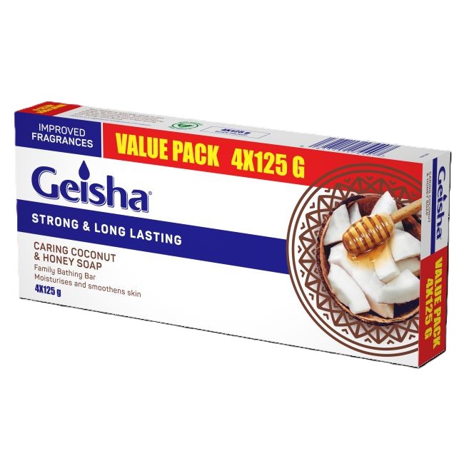 Geisha Coconut & Honey Soap 4*125G Value Pack